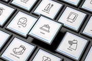 Dog Shop | 20 Thin Line Icons Set, an Outline Icon by Alex Blogoodf (Thumbnail 2 of 11)