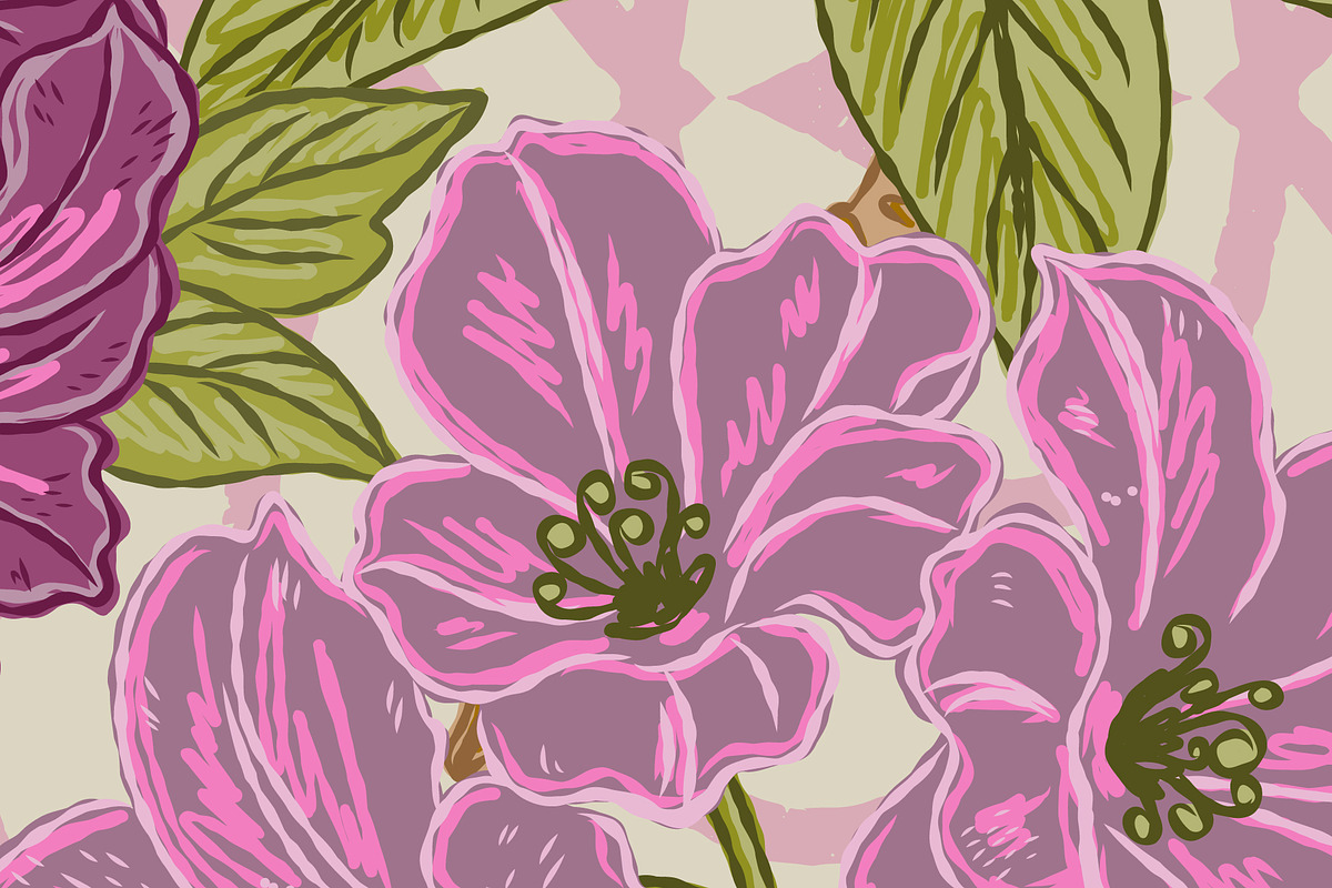 Vintage Maximalist Floral Retro, a Pattern Graphic by NayaChu (Photo 8 of 9)