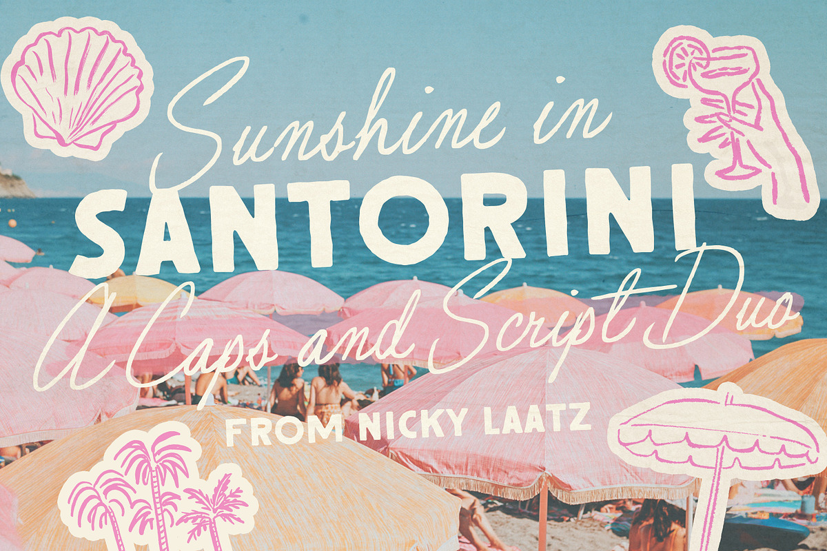 Santorini Sunshine, a Handwritten Font by Nicky Laatz (Photo 1 of 23)