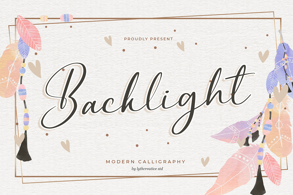Backlight Modern Calligraphy, a Script Font by Lythcreative (Photo 1 of 8)