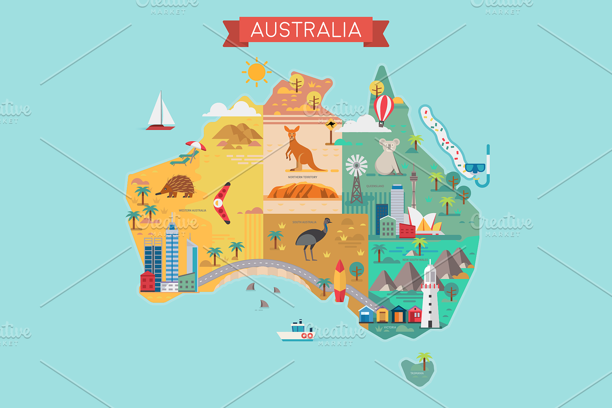 World Travel Map, an Animal Illustration by GlebTagirov (Photo 2 of 7)