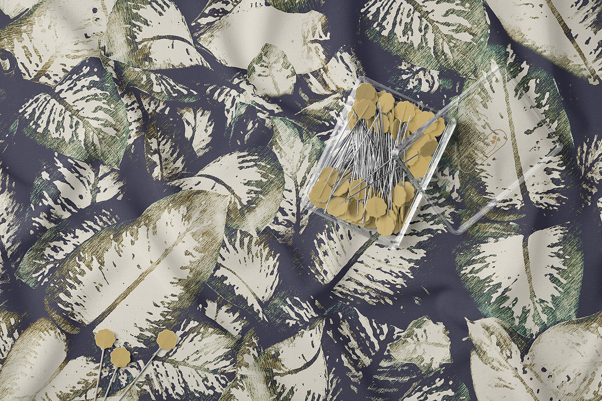 Hand Drawn Tropical Leaf Pattern, a Pattern Graphic by StudioGlouna
