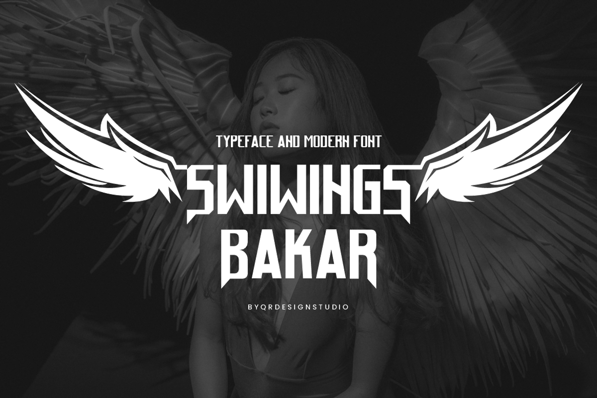 Swiwings Bakar - Typeface Font, a Blackletter Font by QR Design Studio (Photo 1 of 10)