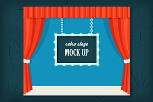 Stage, Curtains and Marquee Sign