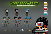 Ninjas Character Sprites 03, an Illustration by CreativeGameArt (Thumbnail 2 of 4)