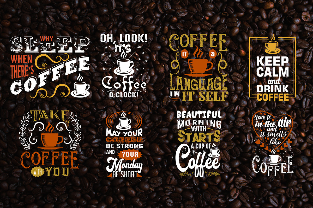 Coffee Quotes SVG Files Vol 5, a Decorative Illustration by Tosca Digital (Photo 3 of 6)