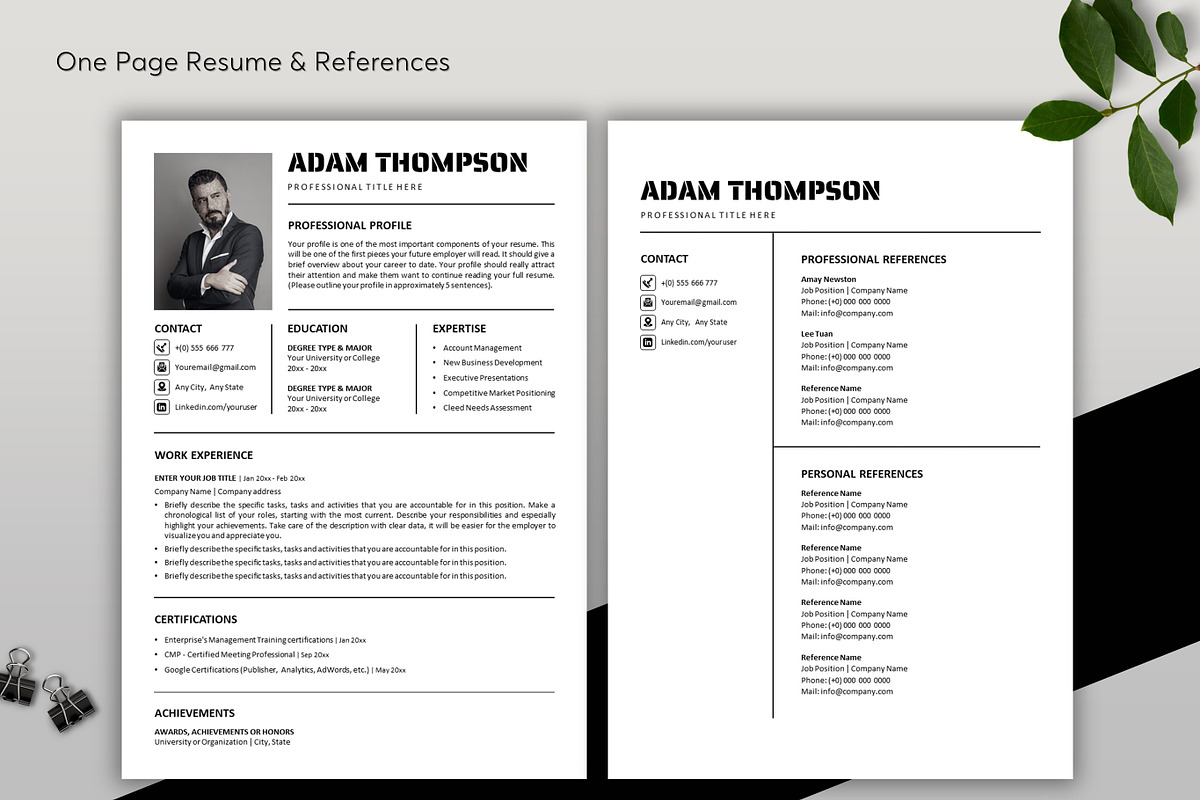 ATS Resume CV Word & Google Docs 26, a Resume Template by MrCam Template Resume|CV (Photo 3 of 9)