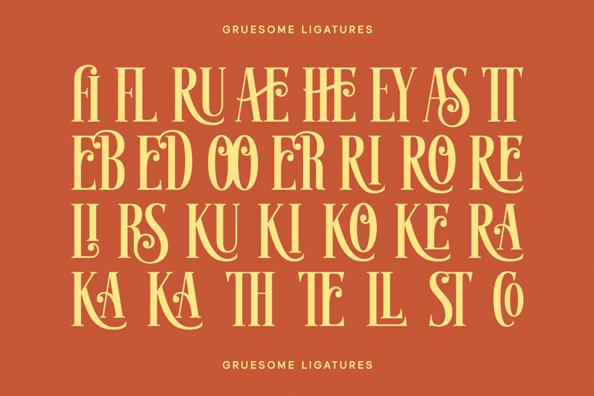 Gruesome - Display Serif Font, a Serif Font by Letterhend Studio (Photo 8 of 11)