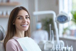 Smiling young woman sitting, a Health & Medical Photo by MistyDay