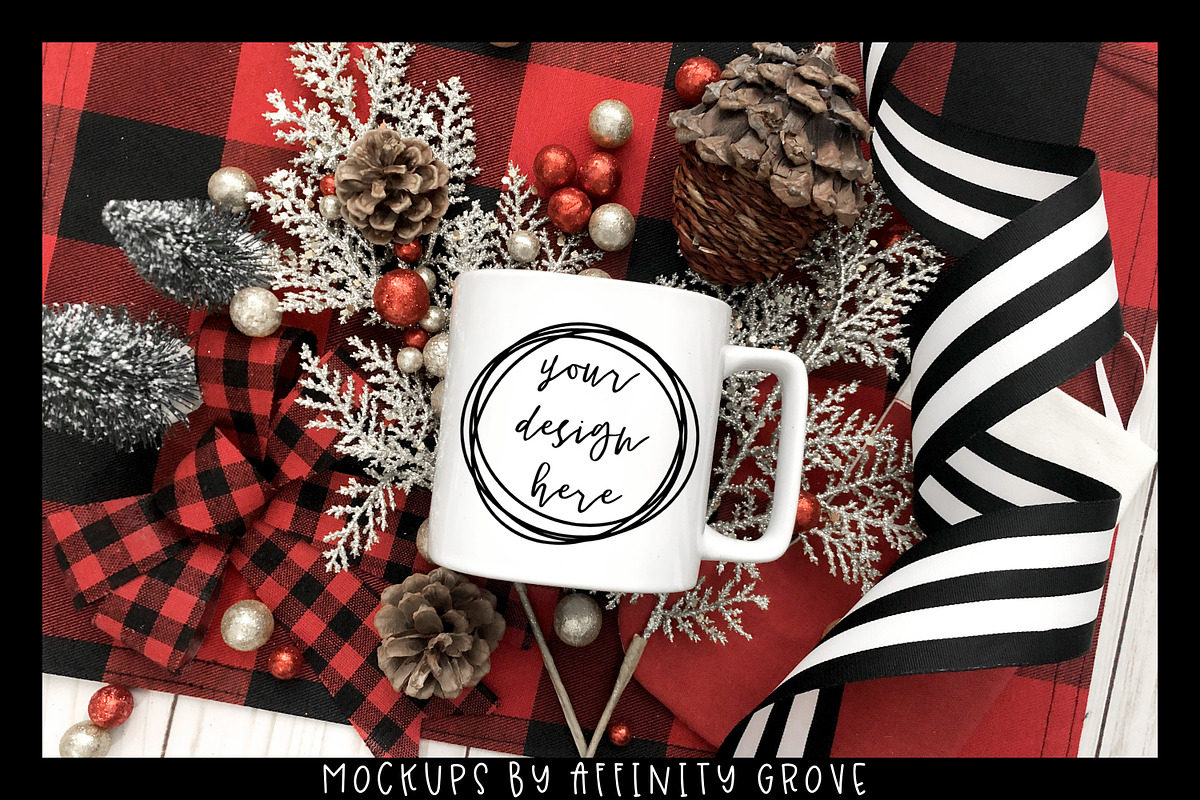 Farmhouse Christmas Cup Mockup!, a Cups & Container Mockup by Affinity Grove