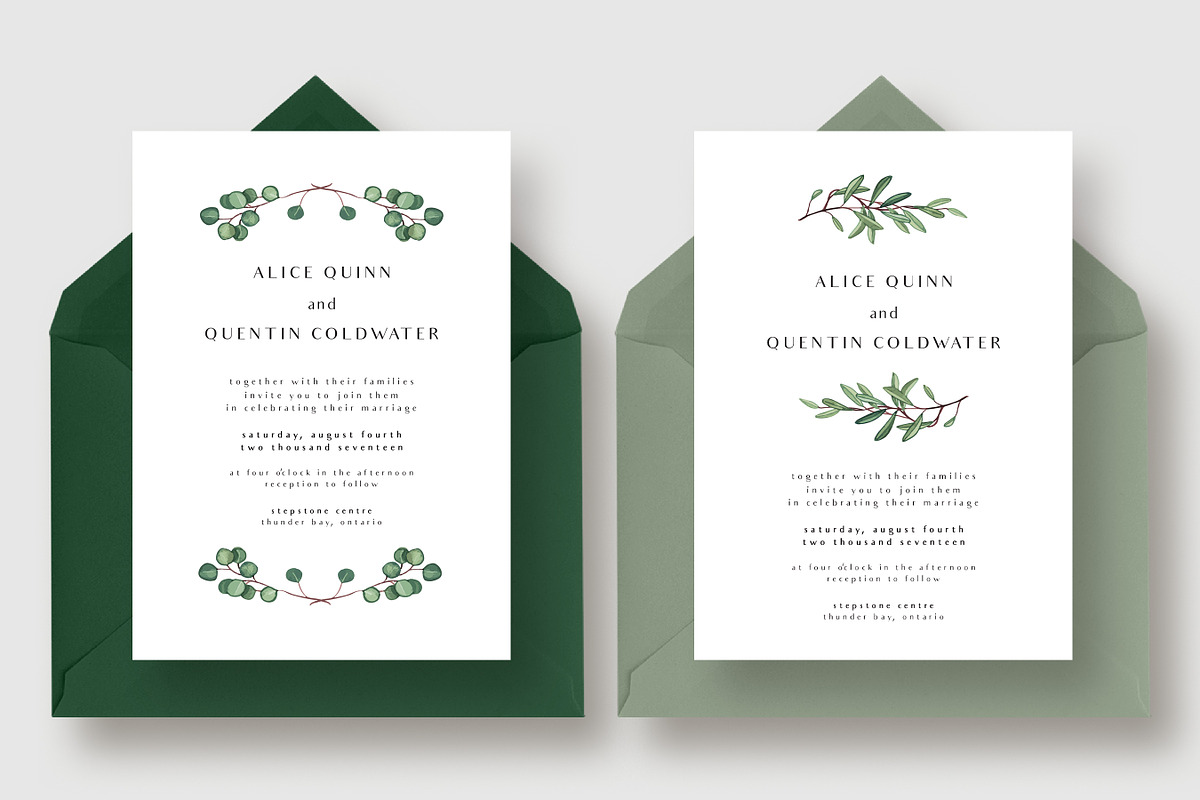 Stylish Dusty Green Wedding Suite, an Invitation Template by Knotted Design (Photo 2 of 4)
