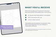 6 Seamless Pattern Templates (Vol 1), a Pattern Graphic by Fern & Quill (Thumbnail 3 of 12)