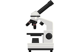Medical microscope vector icon, an Object Illustration by Sky Pics Studio