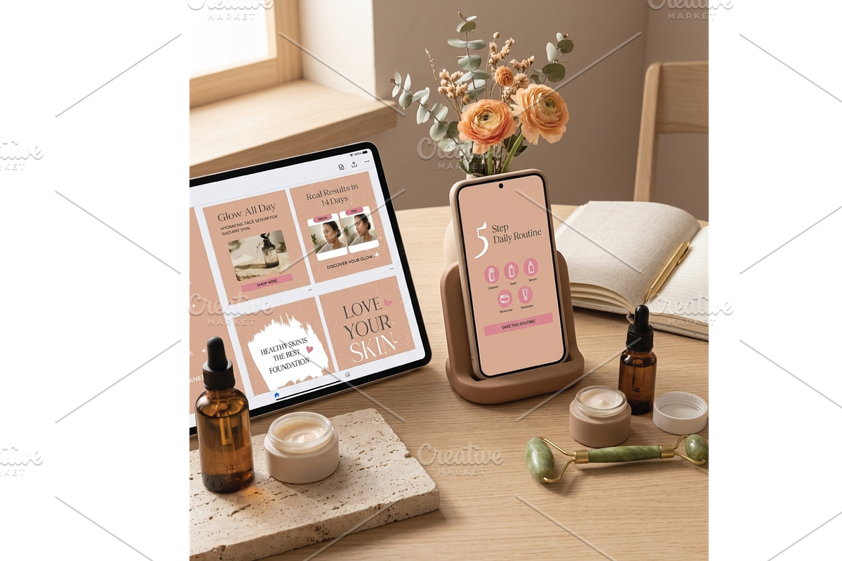 Aesthetic Skincare Social Media Kit, a Social Media Template by FusionadCreates (Photo 7 of 7)
