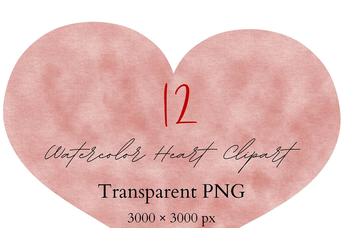 Watercolor Heart shapes, Hand Drawn, an Object Graphic by Meher Sadiah (Photo 1 of 3)