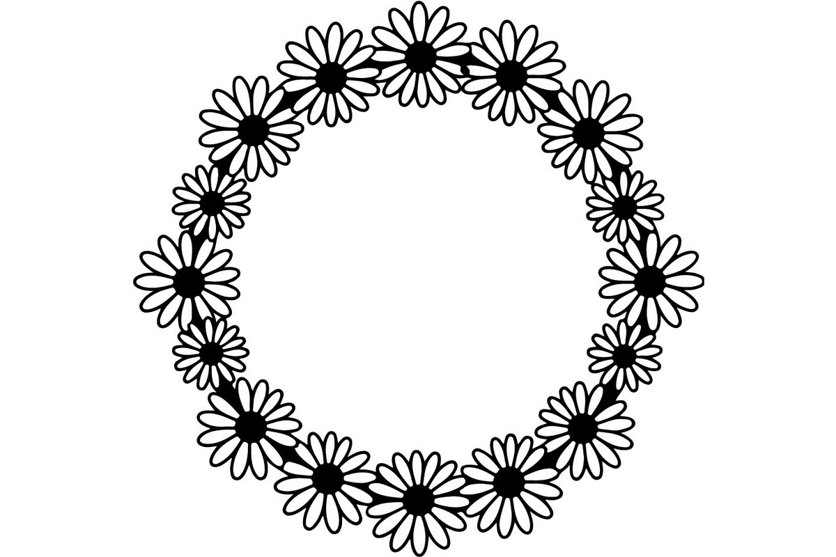 Floral Heart Circle WreathBlack Set, a Seasonal Illustration by Designer_Momina (Photo 17 of 18)
