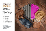 Woman's Rustic Country Shirt Mockup, a Shirt Mockup by HaywireMedia & Mockups (Thumbnail 2 of 2)