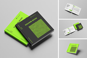 High Quality Square Book Mockup
