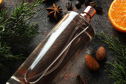 Concept of fragrant flavored perfume, close up, a Beauty & Fashion Photo by AtlasStudio