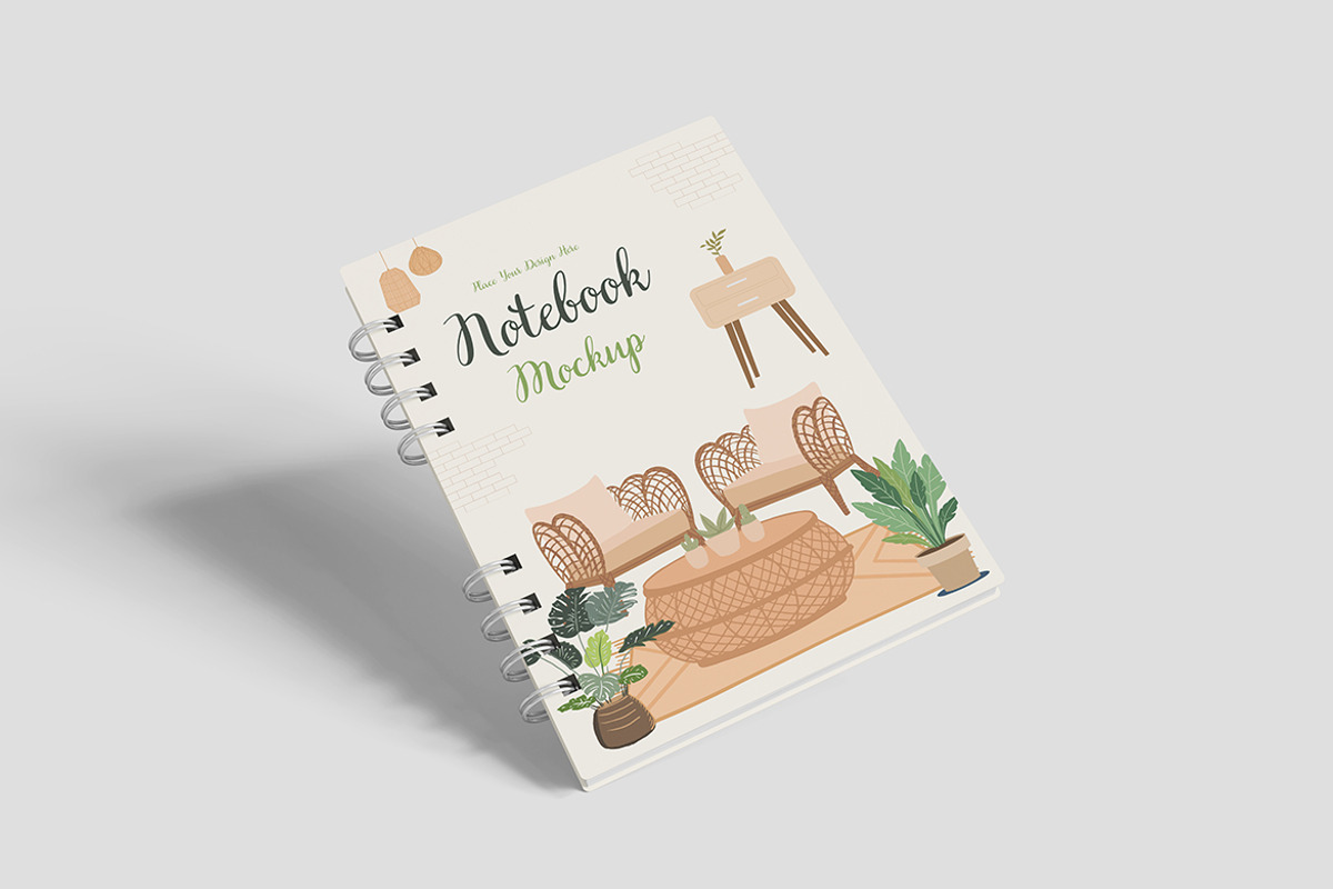 Modern Notebook Mockup, a Books & Magazine Mockup by Indah (Photo 5 of 6)