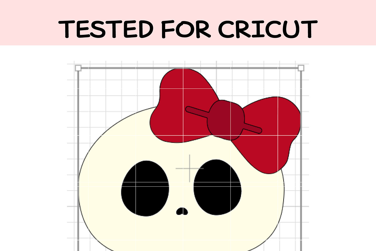 Cute Kawaii Skull with Bow SVG, an Illustration by TheHitShop (Photo 5 of 10)