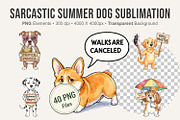 Sarcastic Summer Dog Sublimation, an Illustration by Artnoy (Thumbnail 1 of 8)