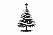 Merry Christmas Tree Clipart Collect, an Illustration by jahid234 (Thumbnail 10 of 21)