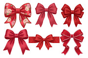 Red Textured Bows Mega Bundle, a Decorative Illustration by Stellalunarts (Thumbnail 10 of 23)