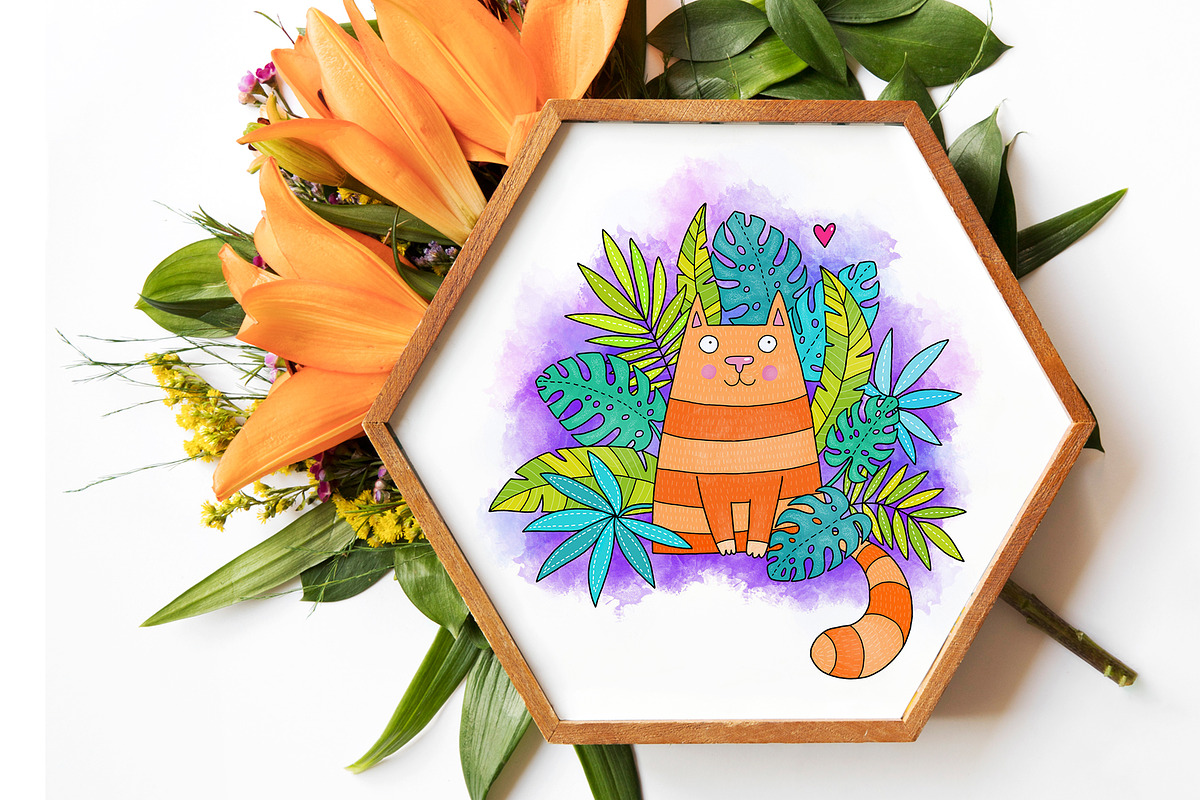 Adorable cat illustrations, an Illustration by natsa (Photo 8 of 9)