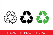Recycling Symbol Vector Design, a Solid Icon by Artonix (Thumbnail 1 of 2)