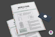 Elegant , floral CV template, a Resume Template by Chic templates (Thumbnail 4 of 4)
