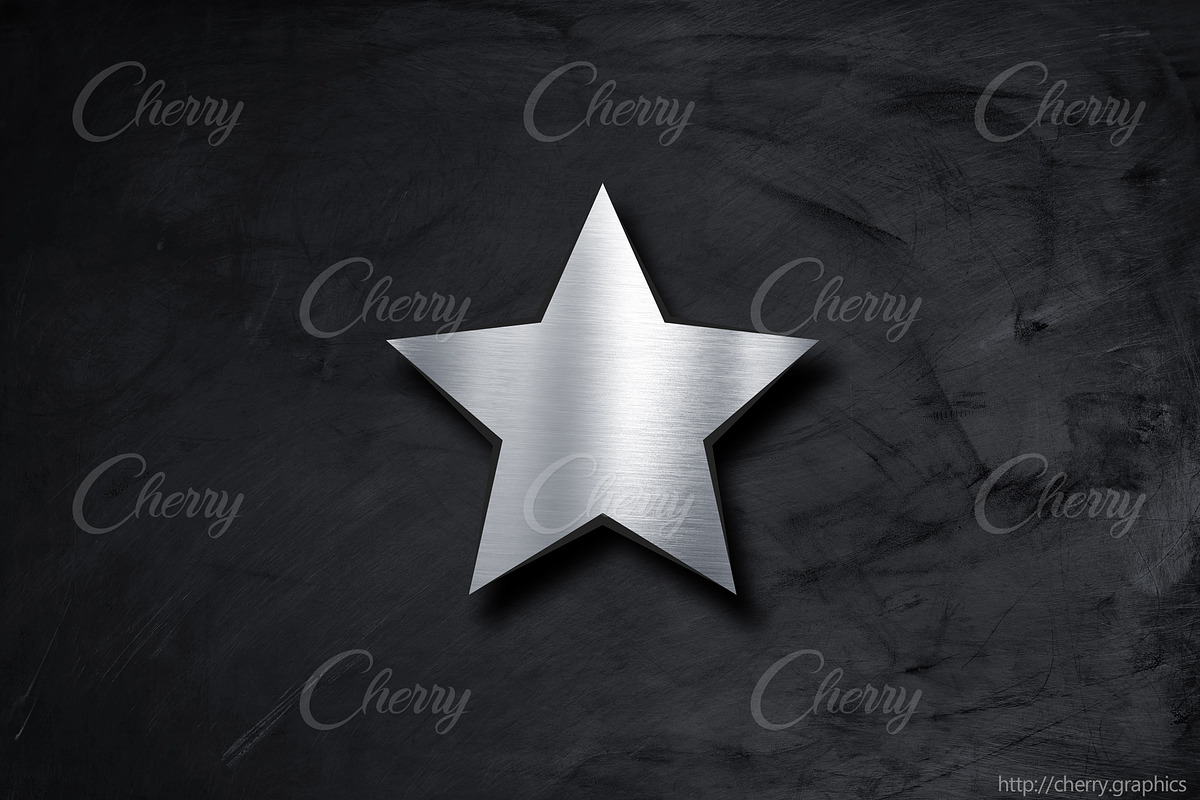 Steel metal star background, an Object Illustration by PSDgraphics