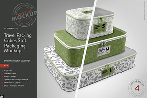 Travel Packing Cubes Mockup