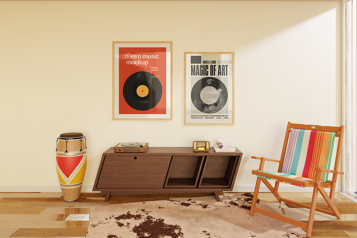 Retro - Frame Mockup Scene, a Product Mockup by Momogi (Photo 4 of 10)