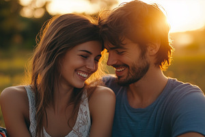 Young couple shares a joyful, a Person Photo by MistyDay