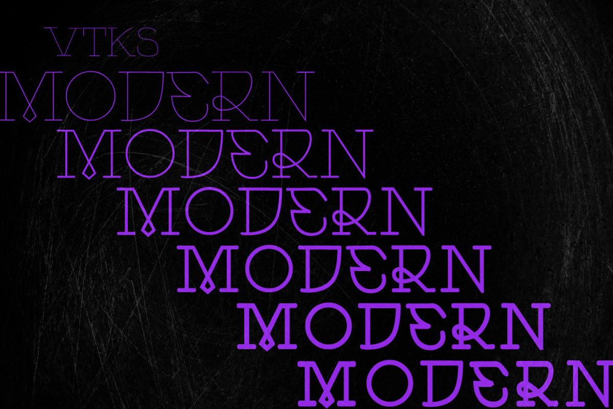 Modern Font By Vtks preview 2