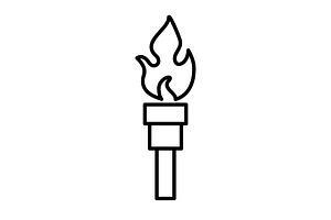 Torch icon, an Outline Icon by Sumberpangan