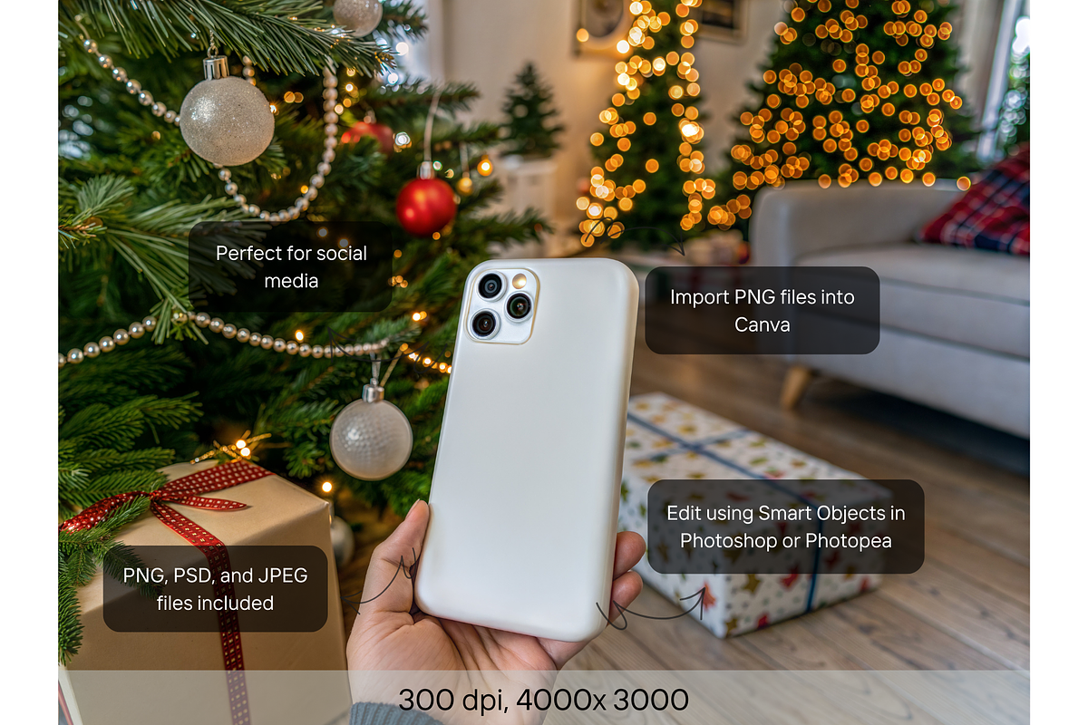 Festive Mobile Case Mockup near Tree, a Product Mockup by MockupWizard (Photo 2 of 5)