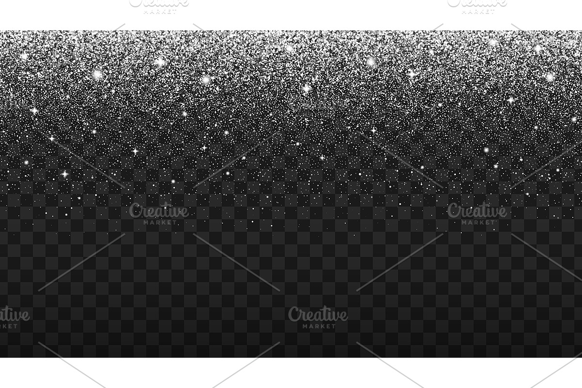 Falling silver glitter particles, a Decorative Illustration by Vector Tradition (Photo 1 of 3)
