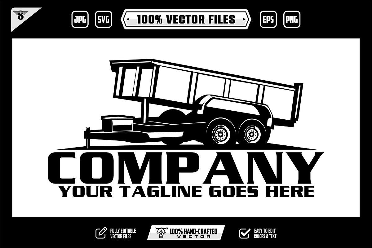 Dump Trailer Logo: Hauling Trailer, a Branding & Logo Template by slLametDesigns (Photo 1 of 7)