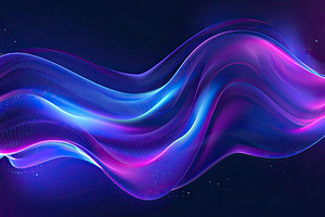 A digital abstract with flowing wave, a Photo by LOGOCREATIVE
