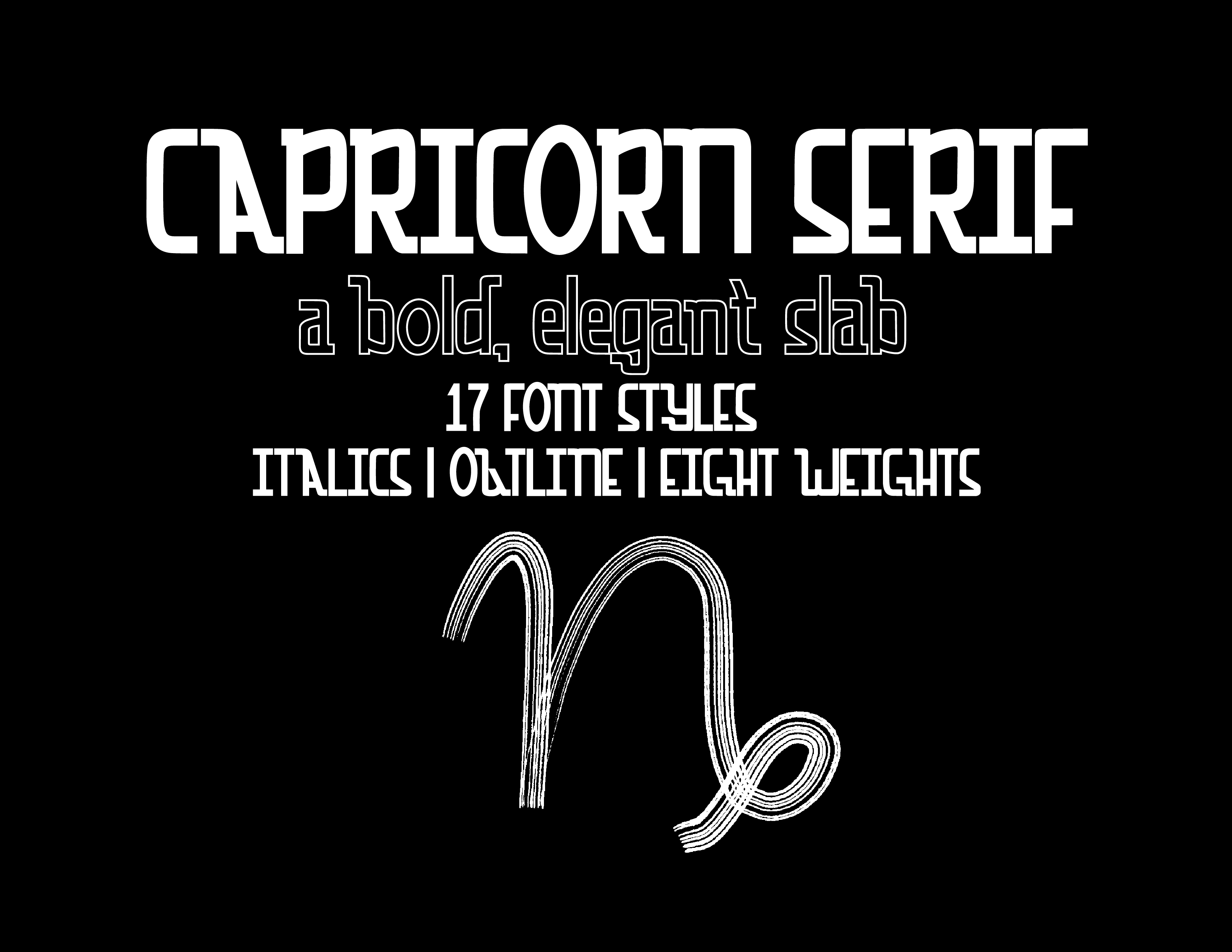 Capricorn Serif Typeface, a Slab Serif Font by Rachel McBride Creative