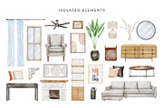 Watercolor Interior Creator, a Decorative Illustration by Kotulska (Thumbnail 6 of 18)