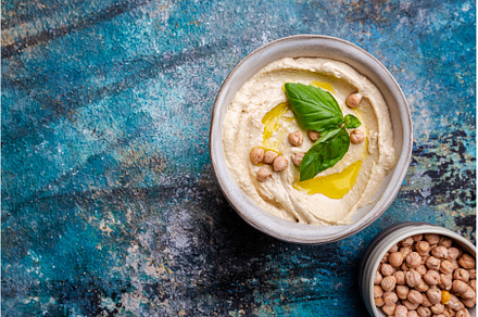 Creamy chickpea hummus, a Food & Drink Photo by piter.goskov