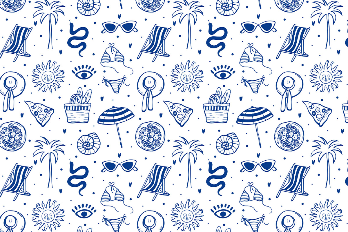 Mediterranean Summer Whimsical Set, an Object Illustration by ViktoriyaD (Photo 10 of 16)