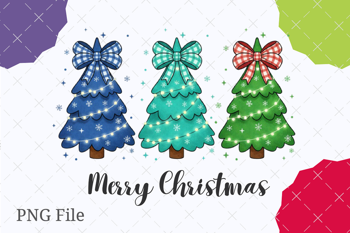 Christmas Tree PNG, Snow Scene Clipa, an Illustration by designcity5 (Photo 1 of 8)