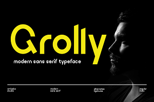 Grolly Modern Sans Font, a Sans Serif Font by Artiveko