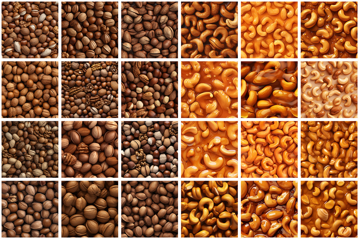 Nuts Seamless Pattern, a Pattern Graphic by Forhadx5 (Photo 6 of 8)