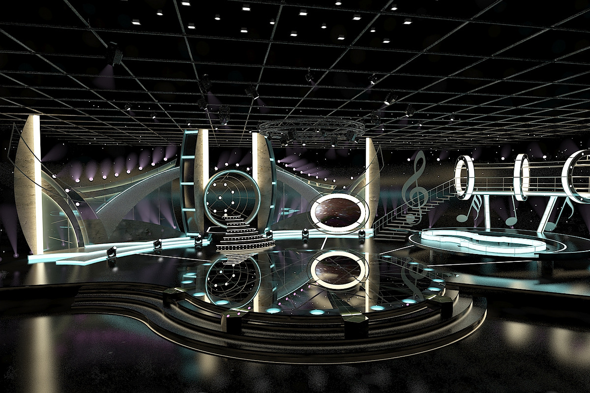 TV Studio Entertainment Set 1, an Architecture 3D Model by akerStudio (Photo 2 of 26)