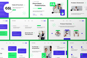 White Green Pitch Deck Google Slide, a Presentation Template by graphicook